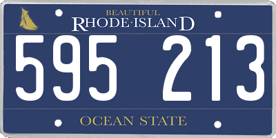 RI license plate 595213