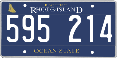 RI license plate 595214