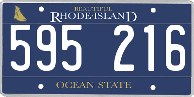 RI license plate 595216