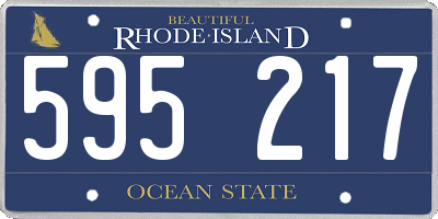 RI license plate 595217