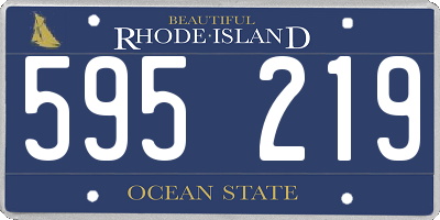 RI license plate 595219