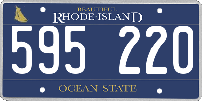 RI license plate 595220