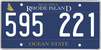 RI license plate 595221