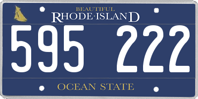 RI license plate 595222