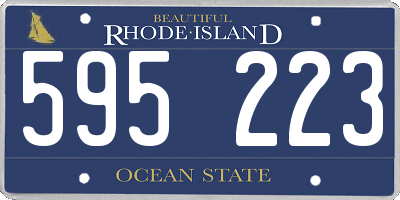 RI license plate 595223