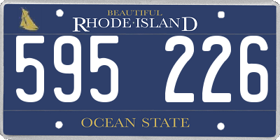 RI license plate 595226