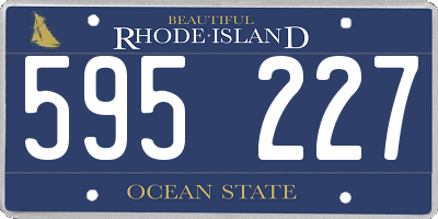 RI license plate 595227