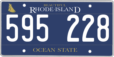 RI license plate 595228