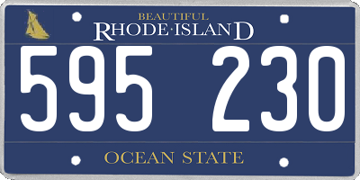 RI license plate 595230