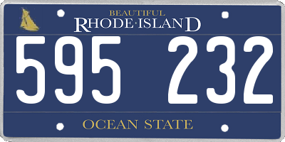 RI license plate 595232