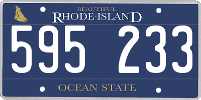 RI license plate 595233