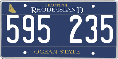 RI license plate 595235