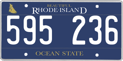 RI license plate 595236