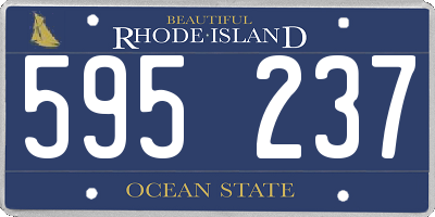 RI license plate 595237