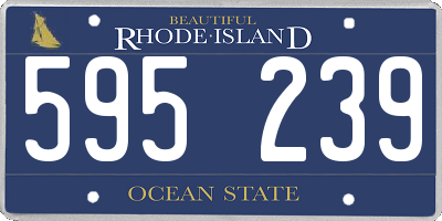 RI license plate 595239