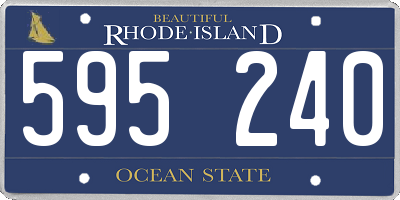 RI license plate 595240