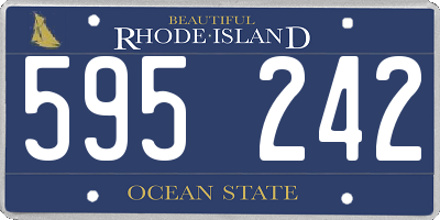 RI license plate 595242
