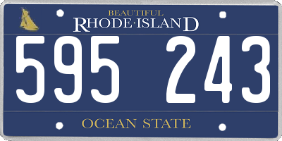 RI license plate 595243