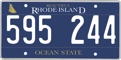 RI license plate 595244