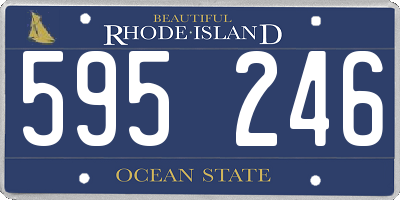 RI license plate 595246