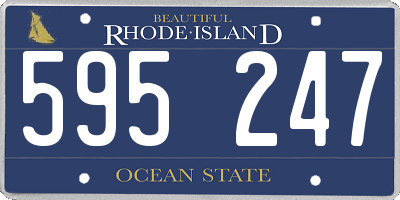 RI license plate 595247