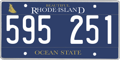 RI license plate 595251
