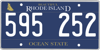 RI license plate 595252