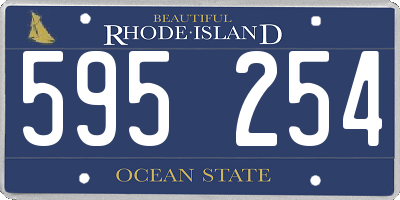 RI license plate 595254