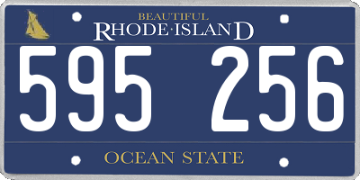 RI license plate 595256