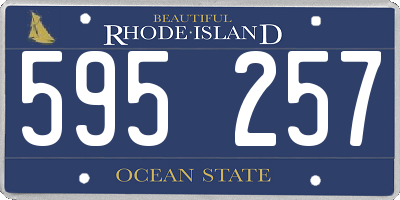 RI license plate 595257