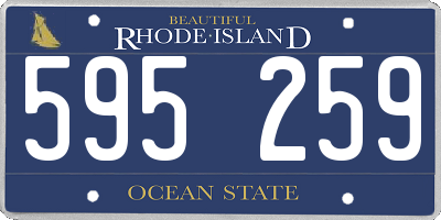 RI license plate 595259