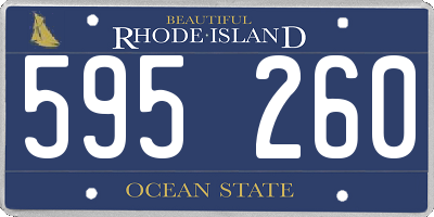 RI license plate 595260