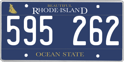 RI license plate 595262
