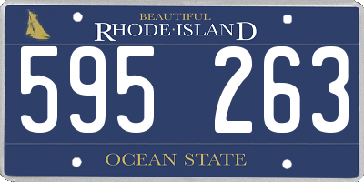 RI license plate 595263