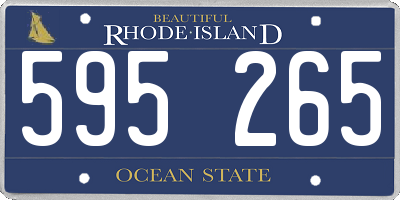 RI license plate 595265