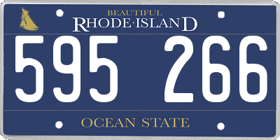 RI license plate 595266