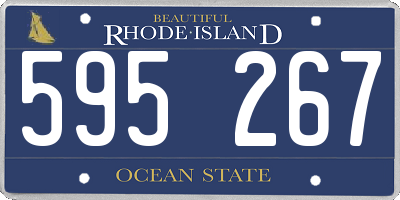 RI license plate 595267