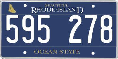 RI license plate 595278