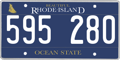RI license plate 595280