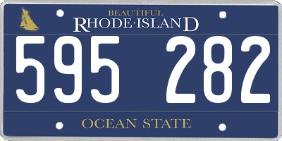 RI license plate 595282