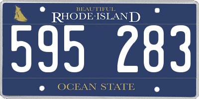 RI license plate 595283