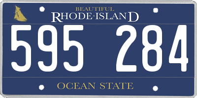 RI license plate 595284