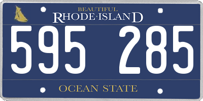 RI license plate 595285