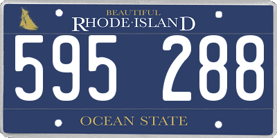 RI license plate 595288