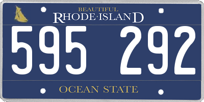 RI license plate 595292