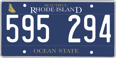 RI license plate 595294