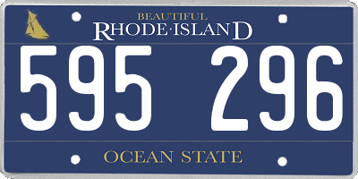 RI license plate 595296