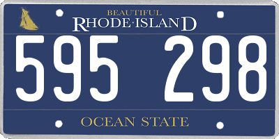 RI license plate 595298