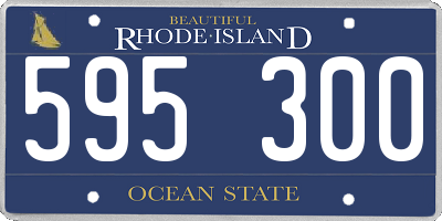 RI license plate 595300