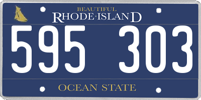RI license plate 595303